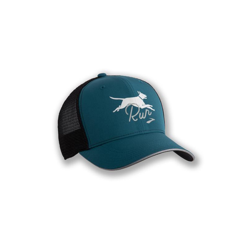 Brooks Men's DISCOVERY TRUCKER Running Hat - Alpine/SteelBlue/Black - Canada (HPAFY-5389)